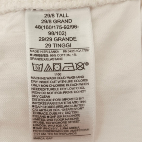 GAP White Cheeky High Rise Denim Shorts NWT 29 Tall - Picture 12 of 13